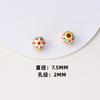 Cloisonné oro cuenta hueca cuenta de esmalte al óleo mariposa loto diy pulsera con cuentas collar accesorios con cuentas