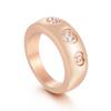 Nuevo Anillo de Acero Titanio Brillante Amor Diamante para Hombres y Mujeres, Anillo de Joyería Casual Personalizado para Parejas, Accesorios