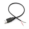 Cable de Alimentación para Tira de Luces 2P Cable de Alimentación USB Cable de Carga de un Solo Extremo USB con Cable Cable de Alimentación para Ventilador de 2 Conductores