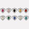 Colgante de amor tridimensional europeo y americano de acero inoxidable 304 con incrustaciones de diamantes de cristal, collar avanzado, pendientes, joyería colgante