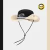 Sombrero de pescador de ala ancha estilo japonés para mujer verano algodón y lino fino plegable cubierta facial protección solar cara sombrero de cuenca pequeño