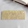 Pente Avançado de Ácido Acético para Cabelo Versátil Portátil Pente Simples Atmosférico de Fileira Quadrada Pente Floral Vintage de Dentes Largos