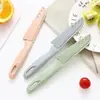 Cuchillo para Fruta de Acero Inoxidable con Cubierta Protectora, Pelador de Frutas, Cuchillo Pequeño para Pelar, Portátil para Dormitorio, Uso en Cocina del Hogar para Cortar Frutas y Verduras