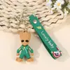 Llavero de Groot de Dibujos Animados Lindo Hombre Árbol Pequeño Exquisita Muñeca Mapache Llavero de Coche Colgante de Bolsa Joyería