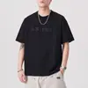Camiseta de manga corta estilo americano para hombre, nuevo modelo verano 2026, cuello redondo, corte holgado, versátil, camisa casual de verano de manga media, ropa para hombre