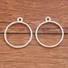 16 Estilos de Accesorios para Joyería DIY de Aleación Plateada Brillante, Colgantes de Corazón con Forma de Luna, Encantadores Marcos Huecos de Resina