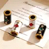 Accesorios de Joyería Transfronterizos Cuentas Colgantes de Esmalte Coloridos Cilindro Negro y Blanco con Forma de Cintura Pequeña Colgantes de Joyería Versátiles