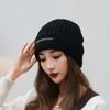 Gorro de Punto para Mujer 2025 Invierno Nuevo Estilo Coreano Moderno Versátil Adelgazante para el Rostro Gorro de Punto Cálido Protector de Orejas Pulóver Gorro para Clima Frío