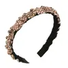 Diadema de Nuevo Estilo Transfronteriza para Mujer, Lujo de Gama Alta, Altura Craneal Alta, Diadema Irregular con Pedrería, Joyería Hecha a Mano DIY para Mujeres