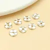Relleno de Oro de 18K Color Duradero Retro Barroco Ondulación de Agua Espaciador DIY Asimétrico Plegado Redondo Cuentas Espaciadoras Accesorios de Joyería