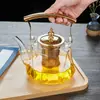 Tetera de acero con infusor para hervir té en la estufa, tetera de doble uso, para el hogar, resistente a altas temperaturas, tetera para quemar té, tetera de rombos, asa de cobre, tetera con asa