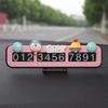 Placa de estacionamiento temporal para coche, creativa y bonita placa para teléfono móvil, adornos para coche para mujer, suministros avanzados