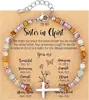 Pulsera de Rebaja Amazon Piedra Shoushan Piedra Natural Ajustable Personalizada Pulsera de Cuentas Cruz Regalo de Cumpleaños con Tarjeta