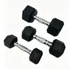 Mancuernas hexagonales recubiertas para fitness en casa, adecuadas para hombres y mujeres, hierro fundido sólido, hierro puro, mancuernas de peso completo para entrenamientos en casa
