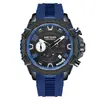 Megir Nuevo Reloj Deportivo Multifuncional para Hombre con Esfera Grande, Tres Ojos, Cronógrafo, Luminoso, Resistente al Agua, Calendario, Venta al por Mayor