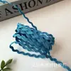 Encaje Ondulado de 0.3 cm con Hilo Dorado y Bordes Curvos, Cinta de Marinero, Cinta para Ropa, Ropa de Muñeca, Accesorios para Ropa Lolita