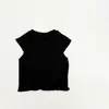 Camiseta Dulce y Energética para Niñas con Mangas Volantes, Top de Verano para Bebé con Costilla y Volantes sin Mangas, Camiseta Interior Linda para Niños Pequeños