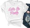 Camiseta de manga corta casual rosa para mujer, nueva de primavera y verano, con letras europeas y americanas y dibujo de corazón