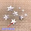 Al por mayor 8-25m acrílico estrella de cinco puntas fondo plano doble agujero taladro accesorios para ropa zapatos flor joyería accesorios materiales de decoración