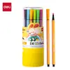 Canetas Aquareláveis Hexagonais Deli 33985-12/24/36/48 Cores (Cores Sortidas) (em um Tubo) Conjunto de Canetas Aquareláveis para Estudantes