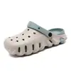 Zapatos de agujeros de suela blanda nuevos transfronterizos para hombre, sandalias de verano para exteriores, zapatos sin cordones de suela gruesa, zapatillas de playa para mujer