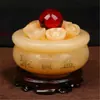 Traje de Cornucopia de Topacio Adornos Topacio Yuanbao Cornucopia Adornos de Jade Artesanías para Decoración del Hogar