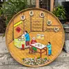 Cesta de bambú tejida a mano pintada a mano cesta para aventar pintura decoración de restaurante pintura de pared de granja hotel casa de huéspedes habitación privada compartimento pared de fondo decoración colgante