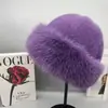 Chapéu de pescador de pelúcia liso para mulheres, quente no inverno, faz o rosto parecer menor, fofo e macio, chapéu bucket versátil para cabeças grandes