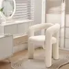 Estilo Crema Silla de Maquillaje Celebridad de Internet Nórdica Silla Taburete Tocador Simple Moderno Hogar Transmisión en Vivo Lujo Ligero