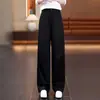 Calça Larga de Cintura Alta Estilo Retrô Americano para Mulheres 2026 Verão Novo Estilo Solta Emagrecedora Casual Versátil Reta Longa