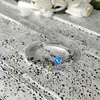 Estilo Dulce Fresco Mariposa Esmalte Goteo Zirconia Súper Brillante Anillo Abierto Lujo Ligero Gama Alta Diseño de Nicho Personalizado Anillo Versátil