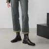 Botas de Tobillo Elásticas Ajustadas de Tacón Bajo Versátiles Cómodas de Punta Cuadrada con Cremallera Lateral, Estilo Nuevo Otoño/Invierno 2026
