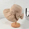 Chapéu de Sol de Aba Larga Novo Estilo Primavera e Verão para Mulheres, Chapéu de Proteção Solar e UV para Exterior de Verão, Chapéu Dobrável de Sol para Afinar o Rosto