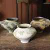 Jarrón de Cerámica Rústica, Jarrón para Flores Secas, Maceta de Barro, Jarrón de Cerámica Estilo Wabi-Sabi, Maceta de Cerámica Rugosa, Jarrón Decorativo Vintage