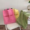 Bolsa de Lona Colorida da Moda Bolsa Carteiro em Branco Personalizada Bolsa de Ombro Bolsa de Lona Grande Capacidade Bolsa de Tecido Personalizada com Logotipo Imprimível