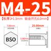 Bso-M4 Agujero Inferior 6.0 Acero al Carbono Galvanizado Pasador de Presión Hexagonal Tuerca de Presión Tornillo Varilla Roscado Completamente