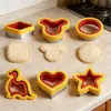 Molde Cortador de Sándwiches de Acero Inoxidable para Niños Molde para Comida Complementaria para Almuerzo Molde Sellador de Bordes para Pan Tostado Forma de Dinosaurio Corazón Estrella