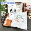 Bolsa de almacenamiento de dibujos animados, bolsa con cremallera esmerilada, bolsa para ropa, artículos diversos, equipaje, bolsa de embalaje de clasificación portátil, bolsa de viaje gruesa