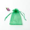 Bolsa de hilo perlado de color sólido, bolsillo tipo manojo en stock, organza, bolsa para dulces y frutas al por mayor, regalo de prueba, bolsa de embalaje transparente