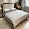 Juego de Cuatro Piezas de Algodón Awati de Fibra Larga Estilo Americano de Alta Gama Impreso Digitalmente, Funda Nórdica 100% Algodón, Juego de Ropa de Cama de Algodón Puro 4