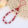 Cordón Creativo para Teléfono Móvil, Correa de Mano Corta, Pulsera con Pegatinas de Diamantes, Colgante de Flor, Colgante para Funda de Teléfono Móvil, Borla DIY