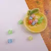 Contas Quadradas de Letras Sorridentes Material para Miçangas Corrente de Celular Ins Contas Joias DIY Acessórios para Pulseira Colar Colorido