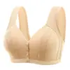 Sutiã com Aro Frontal de Copas Fixas para Mães de Meia-Idade e Idosos, Lingerie Feminina Tamanho Grande Sem Aro, Sutiã de Tamanho Grande Estilo Camiseta Fina