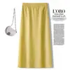 Saia Midi de Verão 2026 Nova, Fina, de Cintura Alta, Emagrecedora, Linha A, Flare para Mulheres, Saia Versátil, Elegante, Profissional, Casual