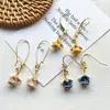 Aleación gota de aceite delicada flor rosa Rama de flor colgante accesorios diy aretes hechos a mano collar venta al por mayor