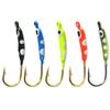 Luya 5-Colores Anzuelo de Pesca con Cabeza de Plomo Plana Delgado 0.7g Micro Anzuelo de Pesca en Hielo Colorido Señuelo Suave para Peces Anzuelo de Pesca Luya