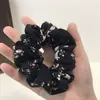 Goma para el pelo vintage de estilo francés con estampado floral para coletas, accesorio para el cabello dulce y versátil de estilo coreano para mujeres