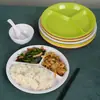 Vajilla de melamina para restaurantes, plato de cuatro compartimentos para comedores, plato rápido específico para escuelas, plato dividido, plato para dietas