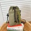 Bolso Cruzado de Hombro Único Lindo Estilo Coreano, Bolso Saco Fresco con Cordón para Mujer, Color Sólido, Resistente al Agua, Bolso de Hombro para Compras
