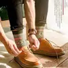 Meias Grossas Masculinas para Outono e Inverno, Meias da Moda, Meias Longas Estilo Étnico Retrô, Meias de Lã Grossas e Quentes para Meia-Panturrilha
